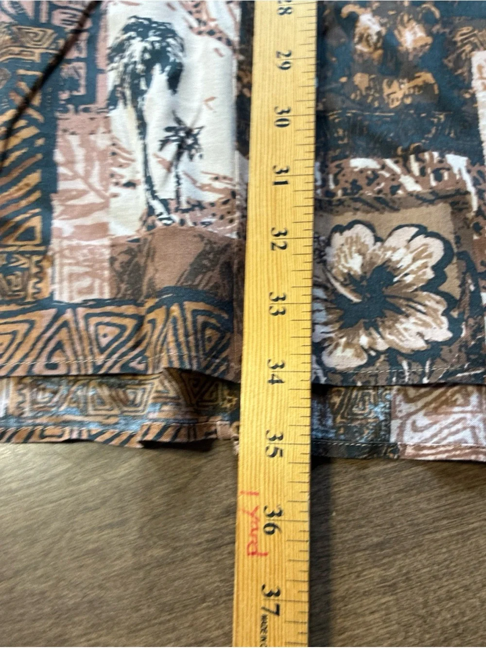 Harbor Bay Brown and Black Tropical Patchwork Button-Down Shirt